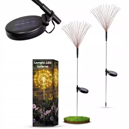 2x LAMPKA SOLARNA WBIJANA OGRODOWA DMUCHAWIEC LED DO OGRODU czujnik 84cm-5904703014096