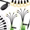 Lampa solarna LED ogrodowa wbijana x10 LED 3000K 73cm VIP-5904703014195