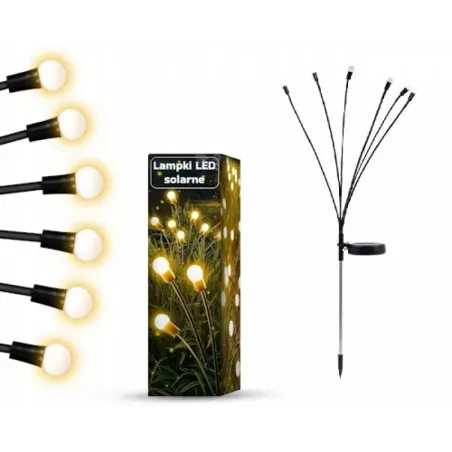 Lampa solarna LED ogrodowa wbijana x6 LED 73cm-5904703014201