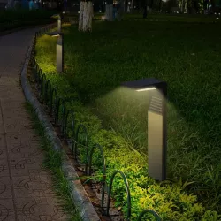 4x Lampa SOLARNA LED stojąca słupek Ogrodowa 41cm zewnętrzna CZARNA-5904703015567