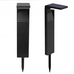 4x Lampa SOLARNA LED stojąca słupek Ogrodowa 41cm zewnętrzna CZARNA-5904703015567