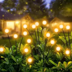 2x Lampki Solarne do Ogrodu Kulki 8x LED Wbijane z Czujnikiem Wodoodporne-5904703016687