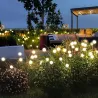 2x Lampki Solarne do Ogrodu Kulki 8x LED Wbijane z Czujnikiem Wodoodporne-5904703016687