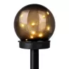 Lampa ogrodowa Kula solarna LED 10 cm wbijana naziemna czarna gwiazdki-5904703018919