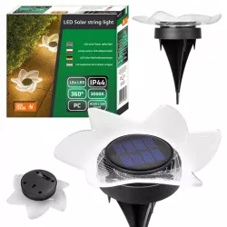 Lampa ogrodowa solarna wbijana KWIATEK LED naziemna lampka czujnik-5904703018865