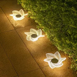Lampa ogrodowa solarna wbijana KWIATEK LED naziemna lampka czujnik-5904703018865