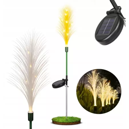 LAMPKA SOLARNA OGRODOWA trawa WBIJANA 80cm LED DO OGRODU czujnik zmierzch-5904703018896