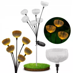 Lampki Solarne do Ogrodu Kwiatki LED Wbijane z Czujnikiem Wodoodporne-5904703018872