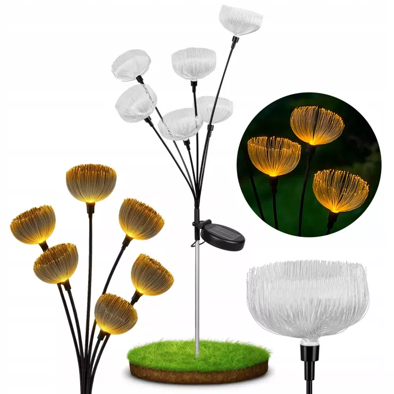 Lampki Solarne do Ogrodu Kwiatki LED Wbijane z Czujnikiem Wodoodporne-5904703018872