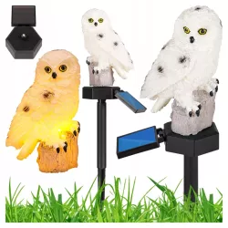 Lampki Solarne do Ogrodu Sowa LED Wbijane z Czujnikiem Wodoodporne-5904703023906