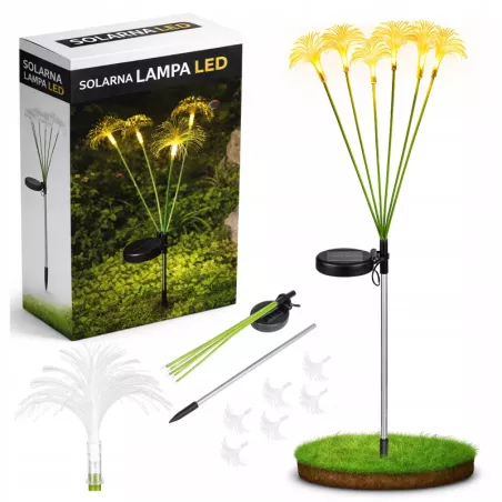 Lampki Solarne do Ogrodu Meduza LED Wbijane z Czujnikiem Wodoodporne-5904703023920