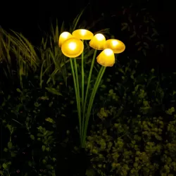 Lampki Solarne do Ogrodu Grzybki LED Wbijane z Czujnikiem Wodoodporne-5904703023937