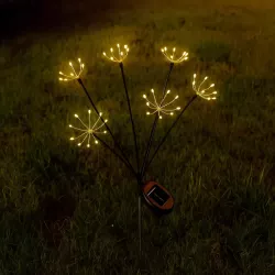 Lampki Solarne do Ogrodu Stokrotki LED Wbijane z Czujnikiem Wodoodporne-5904703023944