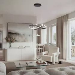 Lampa LED Sufitowa Wisząca Plafon Żyrandol 4000K biały neutralny-5904703011392