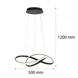 Lampa LED Sufitowa Wisząca Plafon Żyrandol 4000K biały neutralny-5904703011392