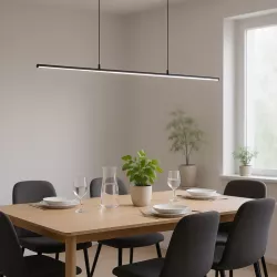 Lampa sufitowa wisząca 120cm 4000K LED ŻYRANDOL czarny Mocne jasne światło-5904703011422