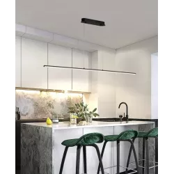 Lampa sufitowa wisząca 120cm 4000K LED ŻYRANDOL czarny Mocne jasne światło-5904703011422