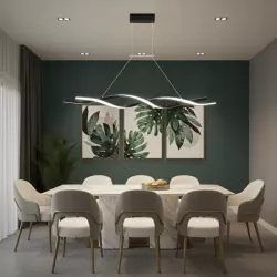 Lampa sufitowa wisząca żyrandol LED do Pokoju Nowoczesny 4000K 100cm czarny-5904703011408