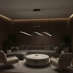 Lampa sufitowa wisząca żyrandol LED do Pokoju Nowoczesny 4000K 100cm czarny-5904703011408