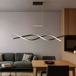Lampa sufitowa wisząca żyrandol LED do Pokoju Nowoczesny 4000K 100cm czarny-5904703011408