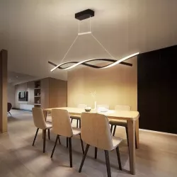 Lampa sufitowa wisząca żyrandol LED do Pokoju Nowoczesny 4000K 100cm czarny-5904703011408
