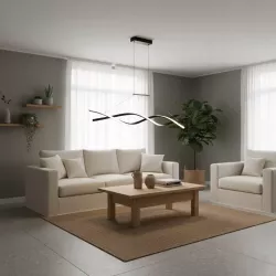 Lampa sufitowa wisząca żyrandol LED do Pokoju Nowoczesny 4000K 100cm czarny-5904703011408