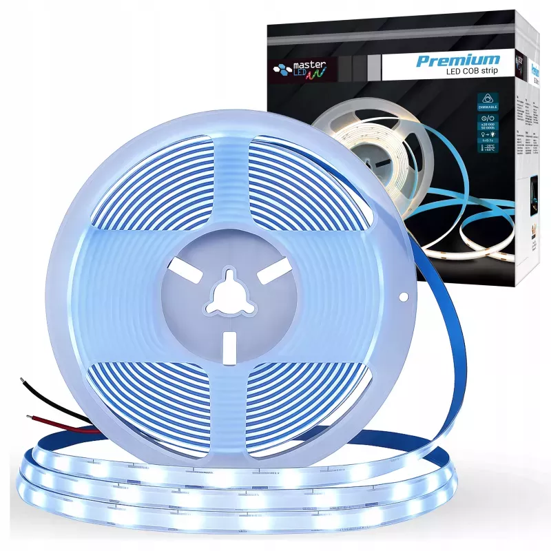 Taśma LED NEON COB Linia 12V 6500K 50W 5M Rolka Pasek Zimny Nie Mruga-5904703025627