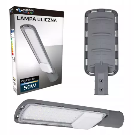 LAMPA ULICZNA LED 50W LATARNIA PRZEMYSŁOWA ZEWNĘTRZNA IP65 230V NA PARKING-5908263383418