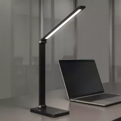 LAMPKA NA BIURKO BIURKOWA NOCNA LED z ładowarką DOTYKOWA ściemnialna-5908263383845