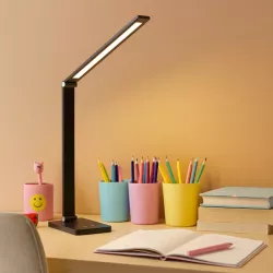 LAMPKA NA BIURKO BIURKOWA NOCNA LED z ładowarką DOTYKOWA ściemnialna-5908263383845