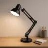 Lampka LED Biurkowa Kreślarska Szkolna Regulowana Czarna Stojąca E27 Klips-5908263384309