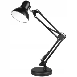 Lampka LED Biurkowa Kreślarska Szkolna Regulowana Czarna Stojąca E27 Klips-5908263384309