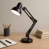 Lampka LED Biurkowa Kreślarska Szkolna Regulowana Czarna Stojąca E27 Klips-5908263384309