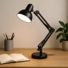 Lampka LED Biurkowa Kreślarska Szkolna Regulowana Czarna Stojąca E27 Klips-5908263384309
