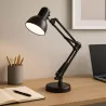 Lampka LED Biurkowa Kreślarska Szkolna Regulowana Czarna Stojąca E27 Klips-5908263384309
