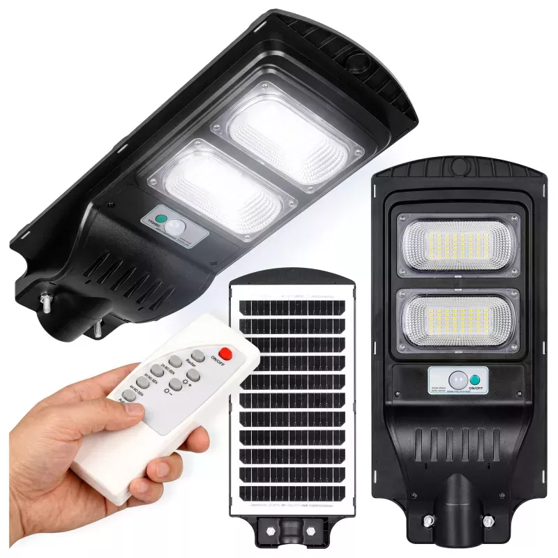 LAMPA SOLARNA ULICZNA 100W LED Z CZUJNIKIEM RUCHU I ZMIERZCHU PILOT-5908263383968