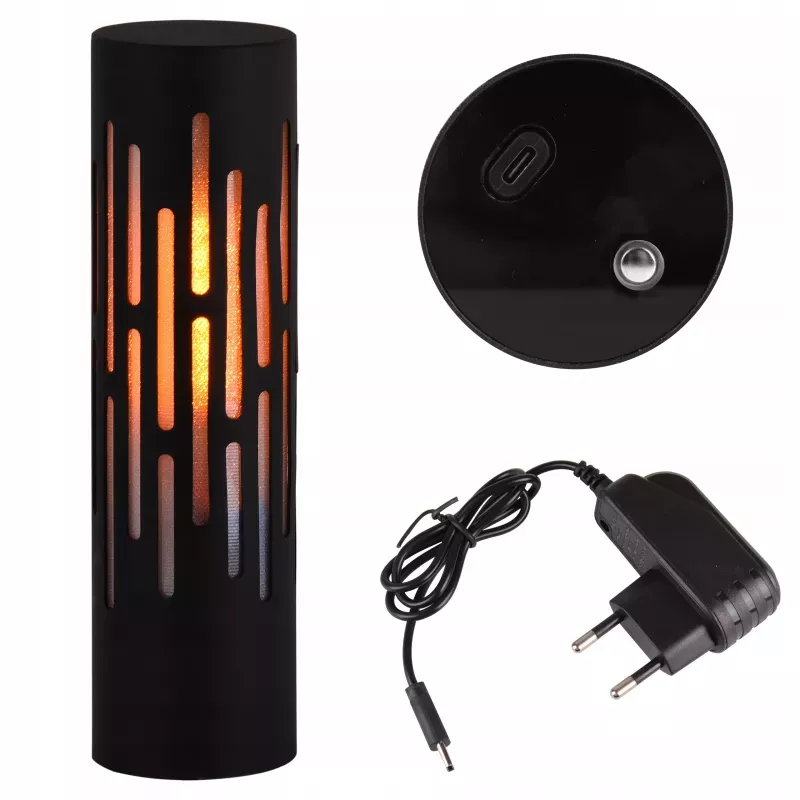 LAMPKA STOŁOWA DOTYKOWA LED akumulator NOCNA płomień USB-C 1800K BIURKOWA-5904703007470