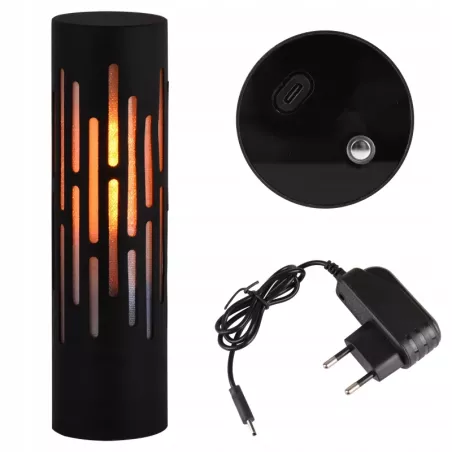 LAMPKA STOŁOWA DOTYKOWA LED akumulator NOCNA płomień USB-C 1800K BIURKOWA-5904703007470