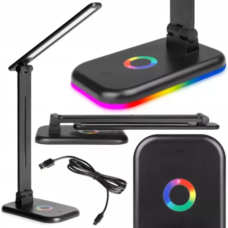 LAMPKA na BIURKO biurkowa nocna LED RGB SZKOLNA DOTYKOWA CCT USB REGULACJA-5904703009535