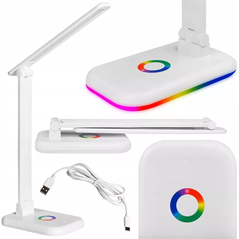 LAMPKA na BIURKO biurkowa nocna szkolna RGB DOTYKOWA podświetlenie REGULACJ-5904703009542