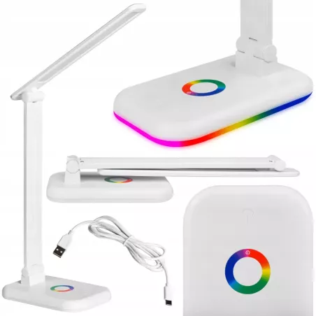 LAMPKA na BIURKO biurkowa nocna szkolna RGB DOTYKOWA podświetlenie REGULACJ-5904703009542