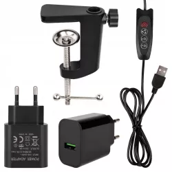 Podwójna Lampka LED na Biurko Kreślarska MOCNA 14W Regulowana 3 Barwy USB-5904703009757