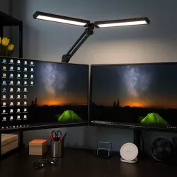 Podwójna Lampka LED na Biurko Kreślarska MOCNA 14W Regulowana 3 Barwy USB-5904703009757