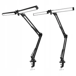 Podwójna Lampka LED na Biurko Kreślarska MOCNA 14W Regulowana 3 Barwy USB-5904703009757