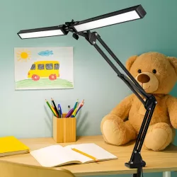 Podwójna Lampka LED na Biurko Kreślarska MOCNA 14W Regulowana 3 Barwy USB-5904703009757