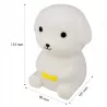 LAMPKA NOCNA DLA DZIECI PIESEK MIĘKKA KOLOROWA RGB LED USB SILIKONOWA-5904703014751