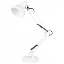 LAMPKA BIURKOWA KREŚLARSKA SZKOLNA BIURKO LED E27 REGULOWANA BIAŁA-5904703012917