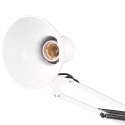 LAMPKA BIURKOWA KREŚLARSKA SZKOLNA BIURKO LED E27 REGULOWANA BIAŁA-5904703012917