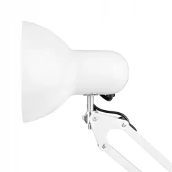 LAMPKA BIURKOWA KREŚLARSKA SZKOLNA BIURKO LED E27 REGULOWANA BIAŁA-5904703012917