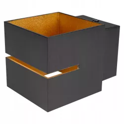 Kinkiet ścienny wewnętrzny lampa ścienna LED G9 złoty czarny-5908263382107
